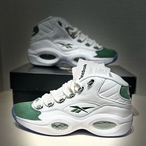 Reebok Classics • White & Green Question Mid Michigan State